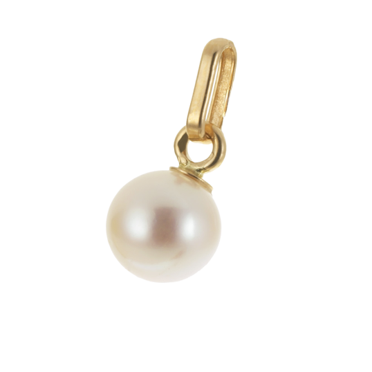 Pendentif en or jaune et perle de culture 5,5 - 6mm Pendentif en or jaune et perle de culture 5,5 - 6mm