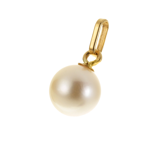 Pendentif en or jaune et perle de culture 7 - 7,5mm