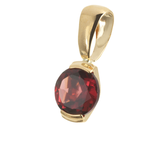 Pendentif en or jaune et grenat