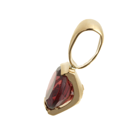 Pendentif en or jaune et grenat