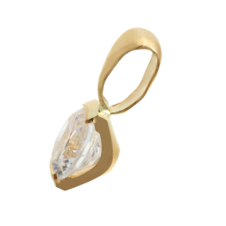 Pendentif en or jaune et oxyde de zirconium