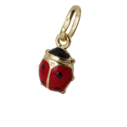 Pendentif en or jaune et laque