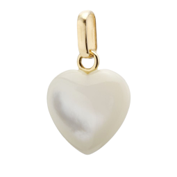 Pendentif or jaune, coeur en nacre