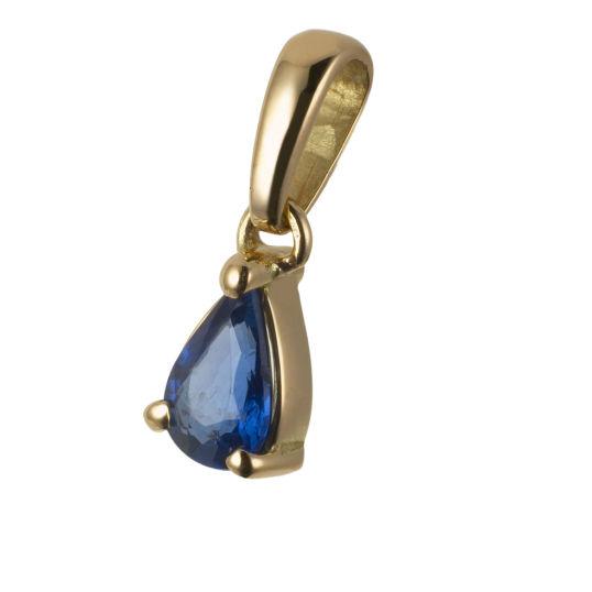Pendentif en or jaune et saphir Pendentif en or jaune et saphir
