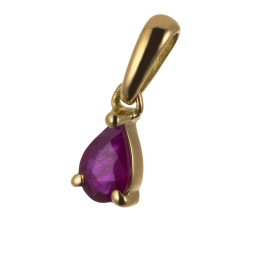 Pendentif en or jaune et rubis