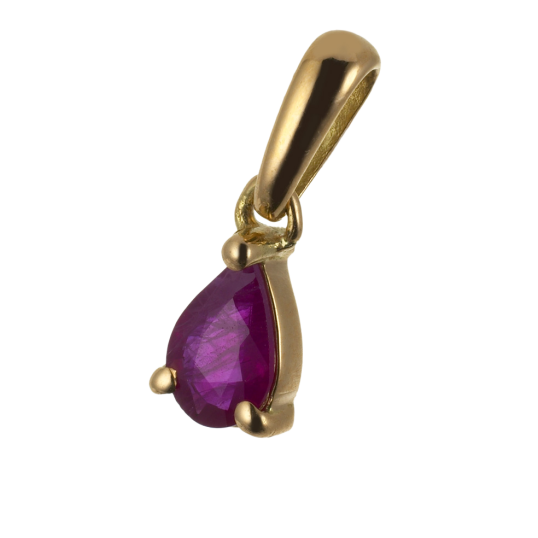 Pendentif en or jaune et rubis Pendentif en or jaune et rubis