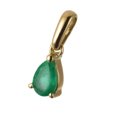 Pendentif en or jaune et émeraude