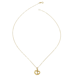 Collier en or jaune et oxydes de zirconium