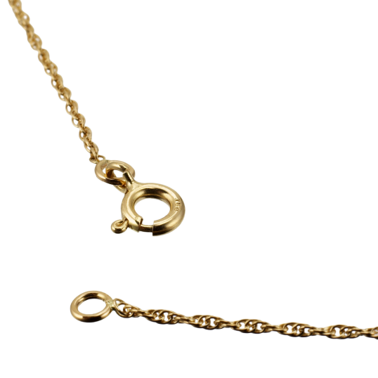 Collier en or jaune et pendentif