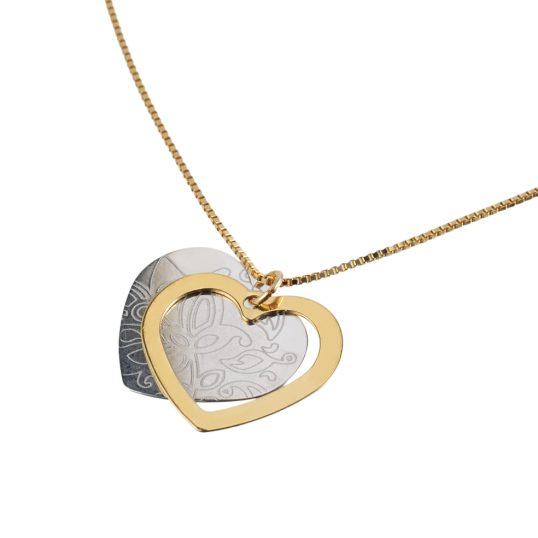 Collier 2 ors et pendentif