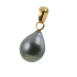 Pendentif en or jaune et perle de culture de Tahiti