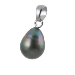 Pendentif en or gris et perle de culture de Tahiti