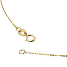 Pendentif en or jaune et oxydes de zirconium sur chaine maille venitienne