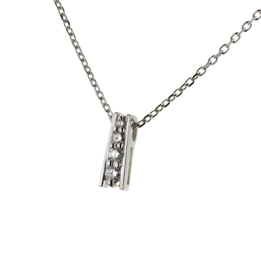 Pendentif en or gris et diamants