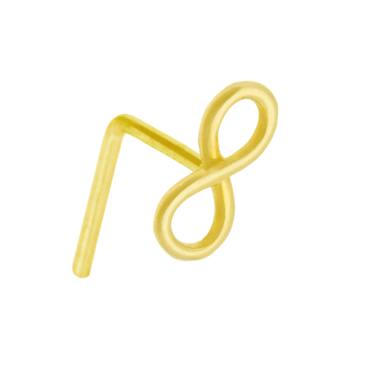 Piercing de nez en or jaune, infini Piercing de nez en or jaune, infini