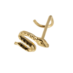 Piercing de nez serpent en or jaune