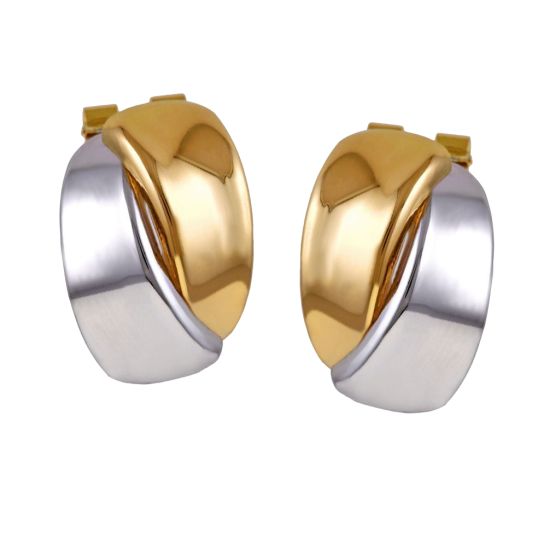 Boucles d'oreilles en deux ors