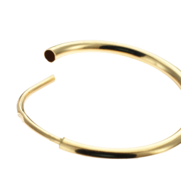 Créoles en or jaune, diamètre 12 mm