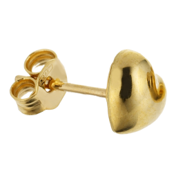 Boucles d'oreilles en or jaune, coeur.