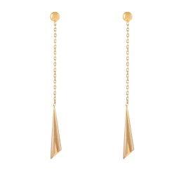 Boucles d'oreilles pendantes en or jaune