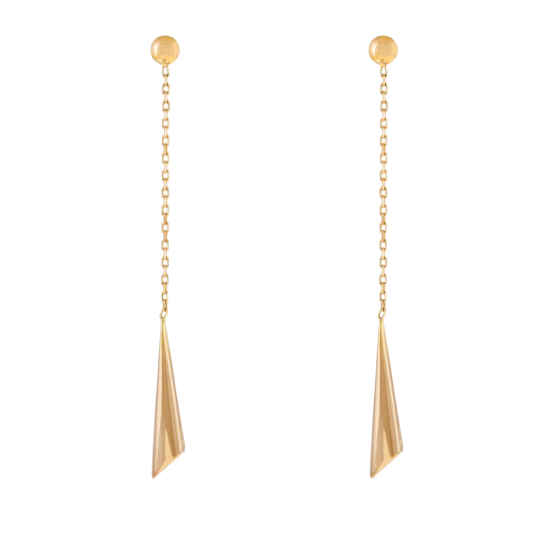Boucles d'oreilles pendantes en or jaune Boucles d'oreilles pendantes en or jaune