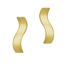 Boucles d'oreille en or jaune, vague