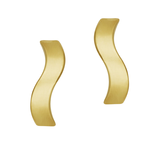 Boucles d'oreille en or jaune, vague Boucles d'oreille en or jaune, vague