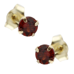 Boucles d'oreilles en or jaune, grenat