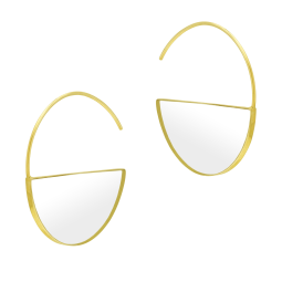 Boucles d'oreilles en or jaune et plexiglass
