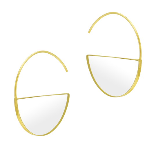 Boucles d'oreilles en or jaune et plexiglass