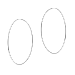Créoles en or gris