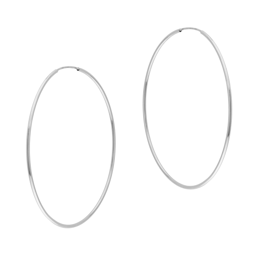 Créoles en or gris