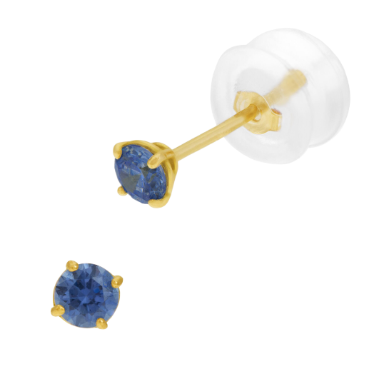 Boucles d'oreilles en or jaune, oxyde de zirconium