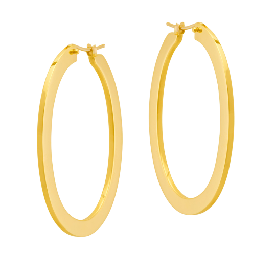 Créoles ovale en or jaune