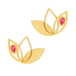 Boucles d'oreilles en or jaune et oxyde de zirconium