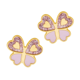 Boucles d'oreilles en or jaune et laque