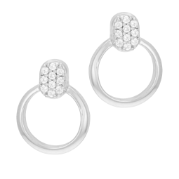 Boucles d'oreilles en or gris et diamants