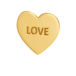 Boucles d'oreilles en or jaune, coeur