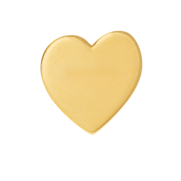 Boucles d'oreilles en or jaune, coeur
