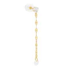 Boucles d'oreilles en or jaune et oxydes de zirconium