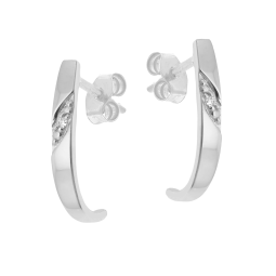 Boucles d'oreilles en or gris et diamants