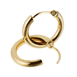 Créoles en or jaune, diamètre 16 mm, fil 25/10