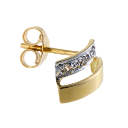 Boucles d'oreilles en or rhodié, diamants
