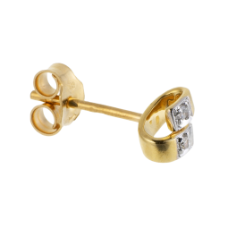 Boucles d'oreilles en or rhodié, diamants