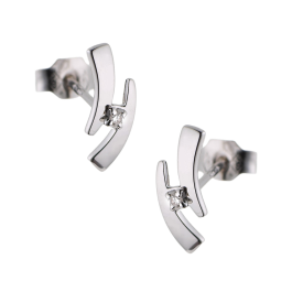 Boucles d'oreilles en or gris, diamant