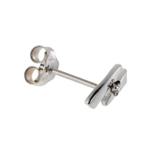 Boucles d'oreilles en or gris, diamant
