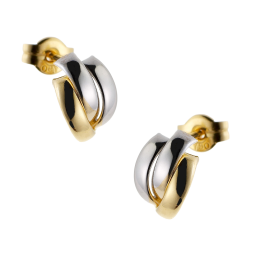 Boucles d'oreilles en 2 ors.