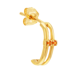 Boucles d'oreilles en or jaune et oxydes de zirconium