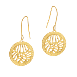 Boucles d'oreilles en or jaune, ajourée