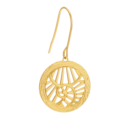 Boucles d'oreilles en or jaune, ajourée